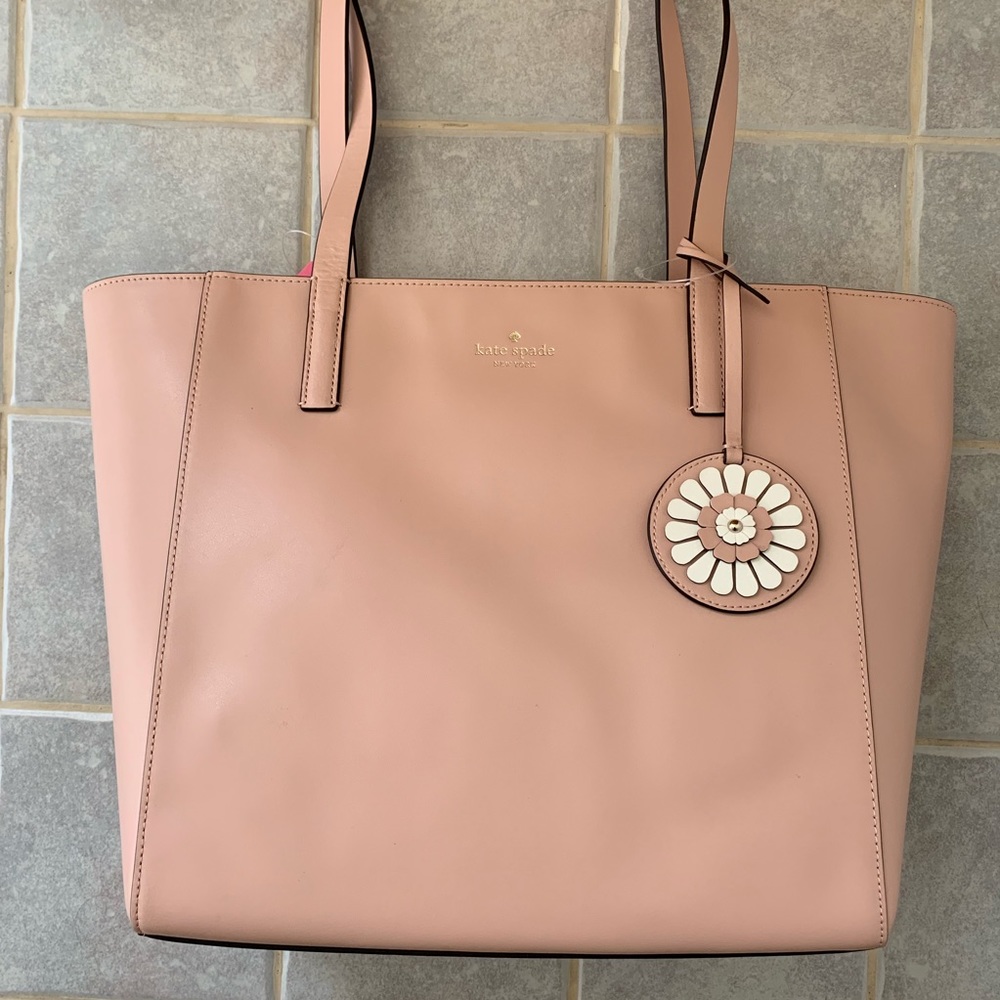 KATE SPADE MEDIUM TOTE ROSA ROSY CHEEKS SHOULDER - Picture 8 of 8